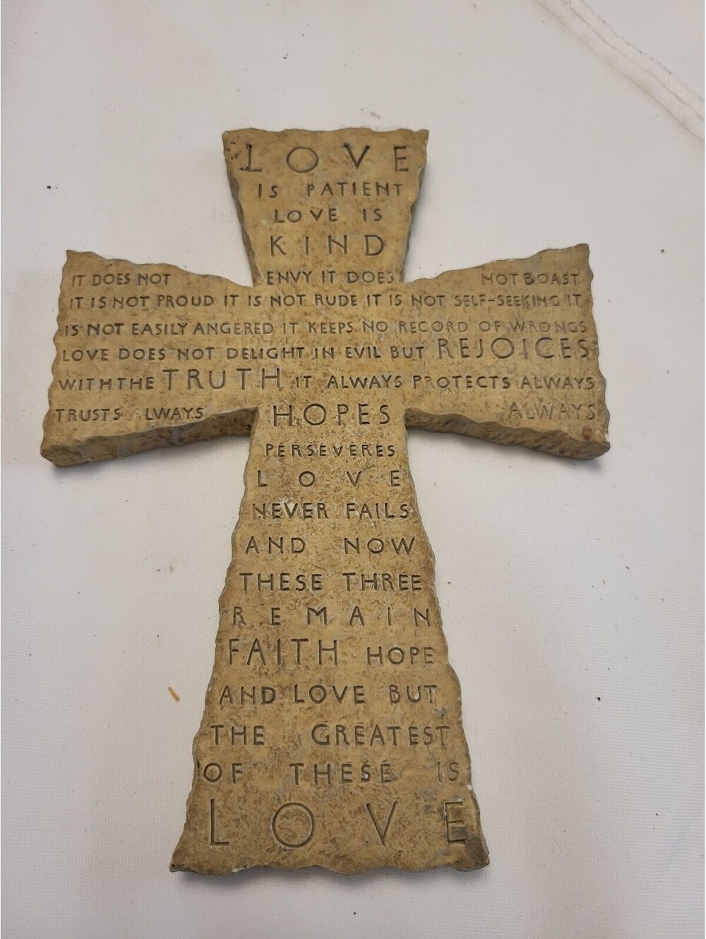 Inspirio Wooden 8x6" Wall Cross with Love Quote